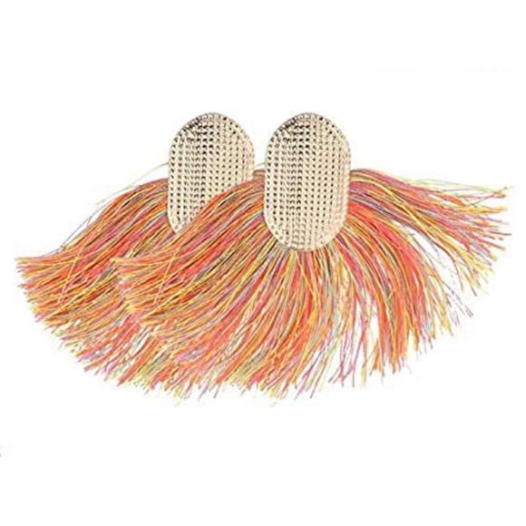 Gold Post Tassel Earrings - Picture 1 of 1